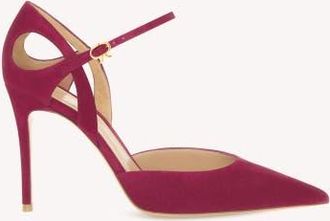 Gianvito Rossi Charlotte Pump in Fuchsia Suede Leather at Nordstrom, Size 38.5