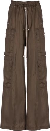 Rick Owens Cargo Broeken - Dames - Wijde Broeken - Bruin - XS - Leer - Broeken
