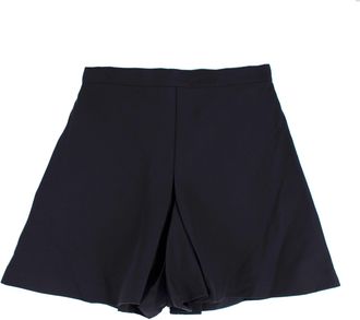 Dior Navy High Waisted Shorts with Pleated Detail Size XXS