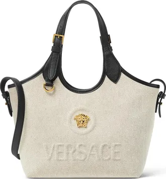 Versace La Medusa Canvas Mini Tote
