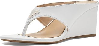 Guess Marchon Womens Wedge Shoes White : 6.5 M, Suede