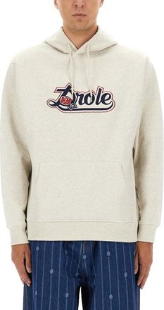 Dr&ocirc;le de Monsieur Heather Grey Embroidered Hoodie