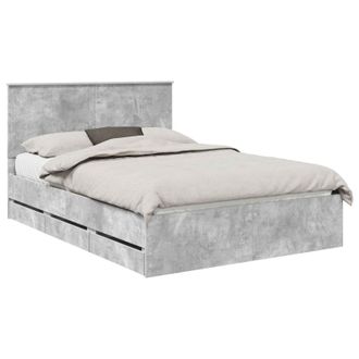 vidaXL Struttura Del Letto Con Cassetto Grigio Cemento 140 X 200 Cm Vidaxl