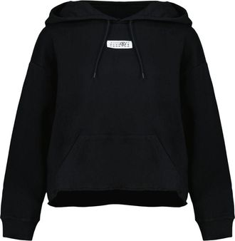 Maison Margiela Womens Cotton Hoodie Sweatshirt Black Sweatshirts