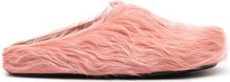 Marni Fissbett slippers - men - Calf Leather/Rubber/Calf Hair - 42 - Pink