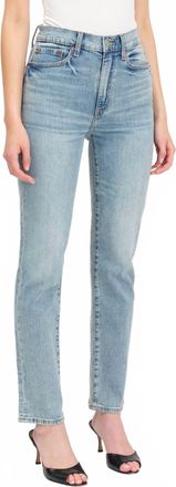 Daze Smarty High Waist Ankle Slim Straight Leg Jean In Wink
