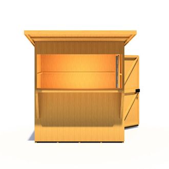Shires Bar Pent 6 x 4 Feet Summerhouses in Light Brown