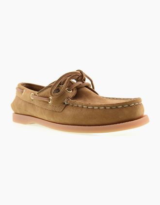 Sperry Top-Sider Womens Sperry Authentic 2 Eye Boat Leather Womens Tan Boat Shoes - Brown - Size: UK 8 / eu 41.5 / us 10.5