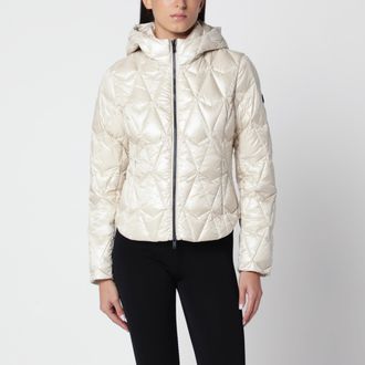 Moose Knuckles Piumino trapuntato Iceberg alabastro in nylon riciclato