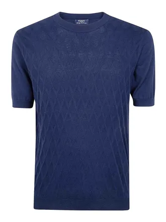 Barba Embroidered Fancy Round Neck Sweater