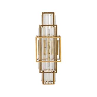 OEM Bordeaux - L&aacute;mpara De Pared De Cristal, Dorado, Grande, 58 Cm