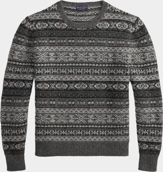 Ralph Lauren Men & apos;s Fair Isle-Style Cashmere-Blend Sweater