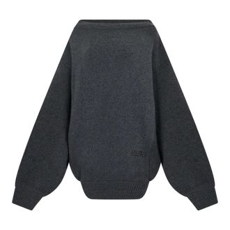 Maison Margiela Dames, Truien, Grijs, Maat: M Wol