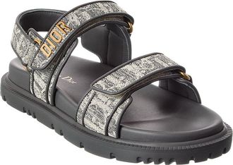 Dior Dioract Canvas & Leather Sandal