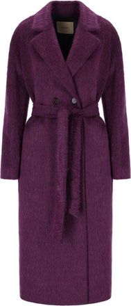 Twin-Set CAPPOTTO CON CINTURA VIOLA TWINSET