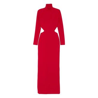 Solace London Wilma Maxi Jurk - Dames - Maxi kleedjes - Rood - 2XS - Polyester - Kleedjes