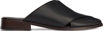 Christophe Lemaire Cross slides - men - Calf Leather/Calf Leather/Calf Leather - 39 - Black