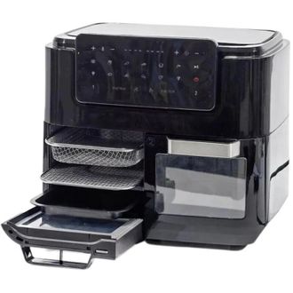 Trade Shop TrAdE Shop Traesio - Forno + Friggitrice Ad Aria Multifunzione Con Doppio Secchio Staccabile 12lt 2600w