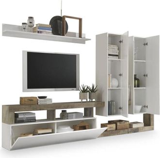 DKD Home Decor Mueble De Tv Dkd Home Decor 277 X 75 X 173 Cm Metal Aluminio Blanco Madera Mdf 8424002069162 S3044396 Dkd Home Decor