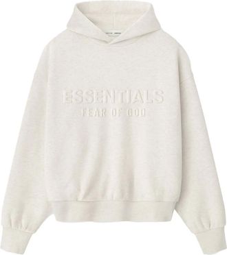 Fear of God Hoodie met logo-reli&euml;f - Beige
