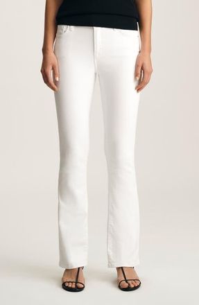 Mavi Molly Mid Rise Bootcut Jeans in White Flex Blue at Nordstrom, Size 33 X 32
