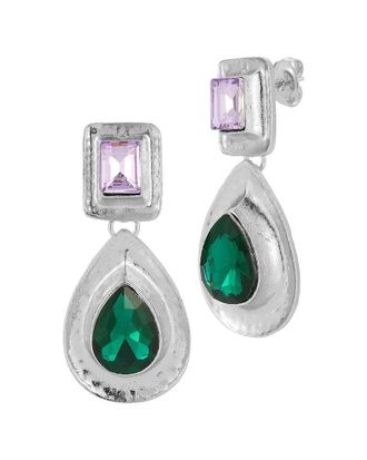 Sphera Milano Silver-Plated Cz Earrings