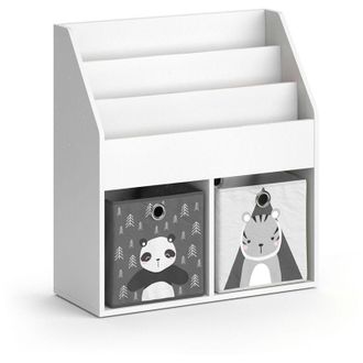 Vicco Estanter&iacute;a Infantil Luigi, Blanco, 72 X 79 Cm Con 2 Cajas Plegables Opt.5 Vicco