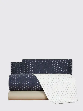 Trussardi Set copripiumino matrimoniale Bowtie in rasatello di cotone con stampa geometrica