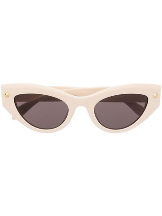 Alexander McQueen Eyewear Zonnebril met cat-eye montuur - Wit