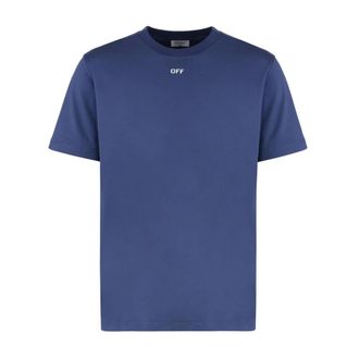 Off-white T-Shirts, male, Blue, Size: S T-Shirt