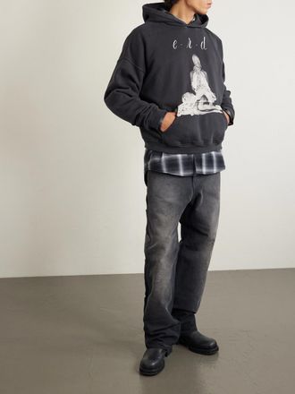 Enfants Riches Deprimes Girl In Sheet Printed Cotton-Jersey Hoodie