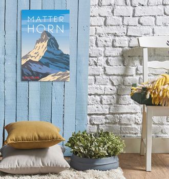 Queence Metallbild »Matterhorn III« Berge & Alpenbilder 1 Stk. tlg. Stahlschilder