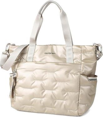 Hedgren Puffer Tote Bag Womens Handbags Greige, Polyester