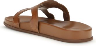 Celine Womens Slides Triomphe Tan Upper: Calf Leather Sandal