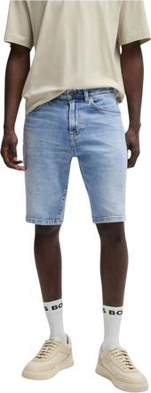 HUGO BOSS Heren, Korte broeken, Blauw, Maat: W34 Denim