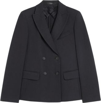 Max Mara Dames, Jassen, Zwart, Maat: XL Katoen