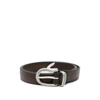 Eraldo Engraved-buckle Leather Belt