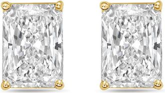 Diana M. Jewels 14Kt Yellow Gold 2.50 cts Lab Grown Radiant Cut Diamond Studs