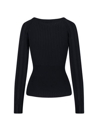 Balmain Womens Sweaters Black Viscose