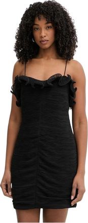 Guess Kennith Jurk - Dames - Feestkleedjes - Zwart - L - Polyester - Kleedjes