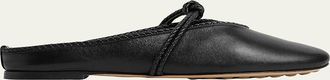 Bottega Veneta Lagoon Nappa Leather Knotted Mary Jane Ballerina Mules