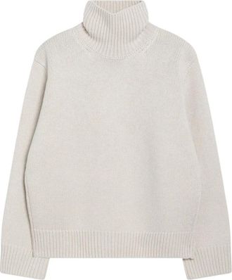 Toteme Jersey de cuello alto extragrande de lana de cordero - Knitwear - Mujer - Beige - S