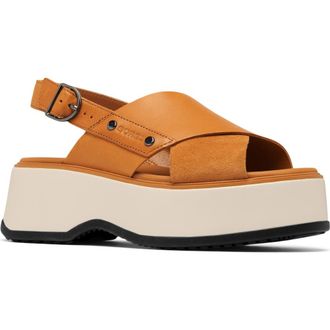 Sorel Dayspring Crisscross Sandal in Canyon Gold/Black at Nordstrom Rack, Size 5.5