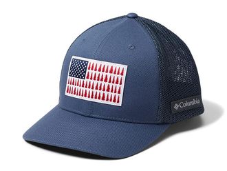 Columbia Columbia Meshtm Tree Flag Ball Cap Caps Dark Mountain : LG/XL (6 3/4-7 1/2), Cotton/Mesh/Polyester