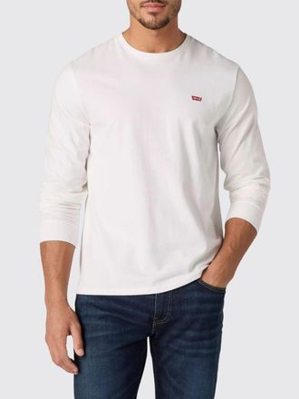 Levi's T-shirt a maniche lunghe in cotone con logo a contrasto
