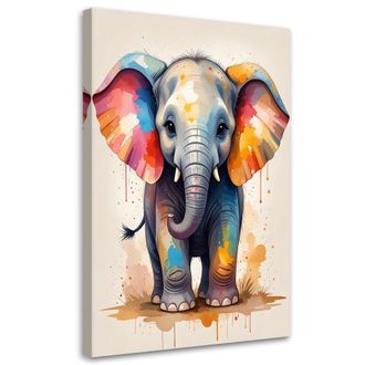 Feeby Impresi&oacute;n De Imagen, Elefante Colorido Cr&iacute;a De Elefante Animales De Safari, 70x100