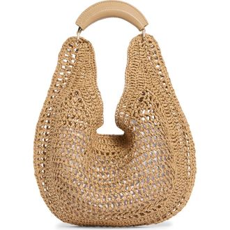 Urban Expression Straw Hobo Shoulder Bag in Natural at Nordstrom Rack