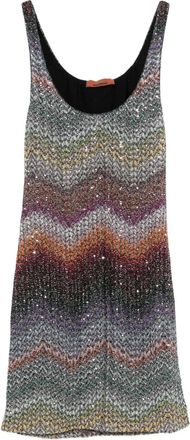 Missoni Abito corto con scollo ampio - Grigio