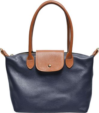 Anna Luchini Blauw Rundleer Tas