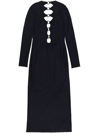 Burberry Jurk met open rug - Zwart